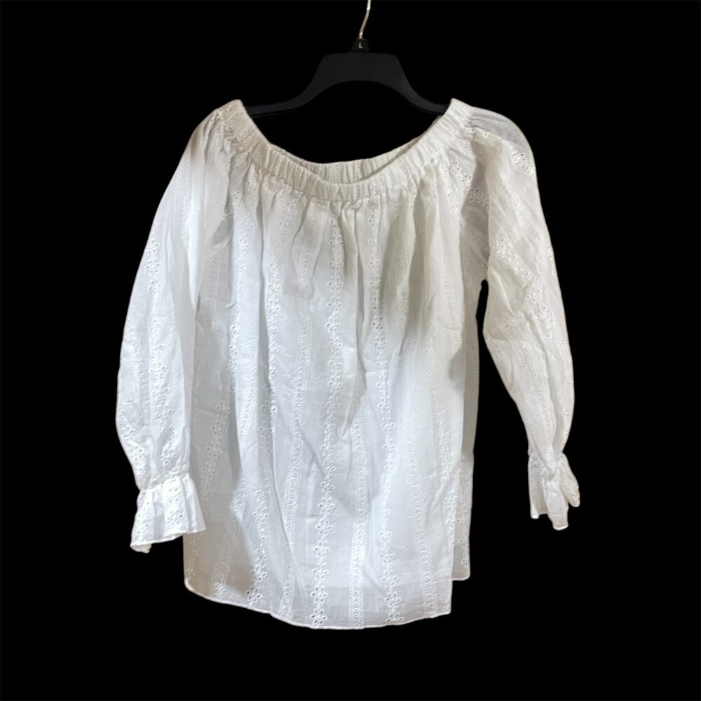 White Longsleeve Blouse, Size M